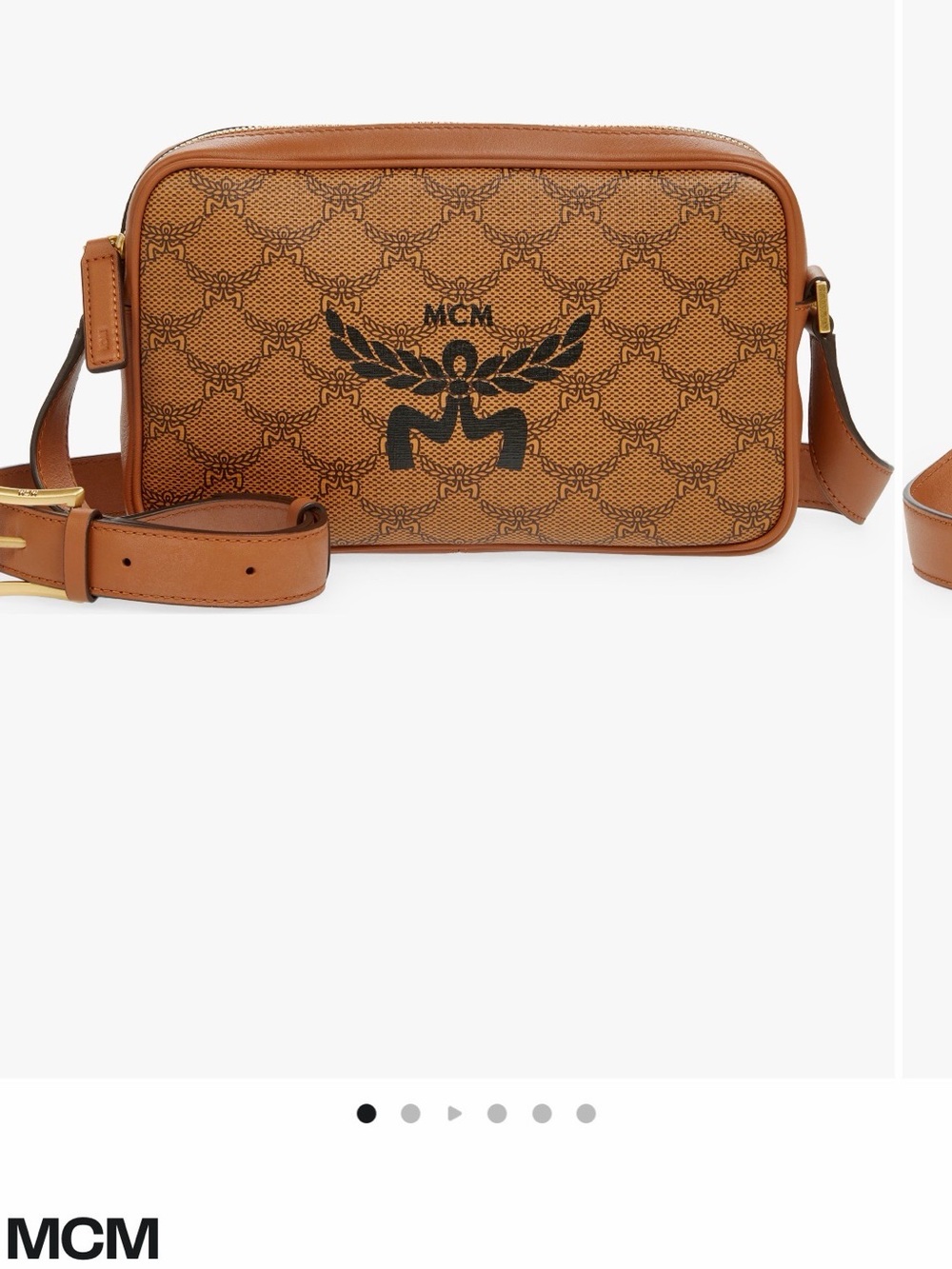 MCM Himmel Lauretos Coated Canvas Bag